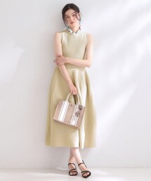 フィット&フレアノースリニットワンピース【洗濯機OK/抗ピル】