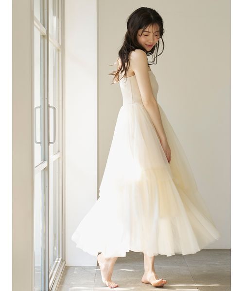 SNIDEL HOME(スナイデルホーム)の「フリルドッキングベアワンピース(ルームウェア/パジャマ・レディース・ミント/アイボリー/グレー・F)」の9枚目の写真