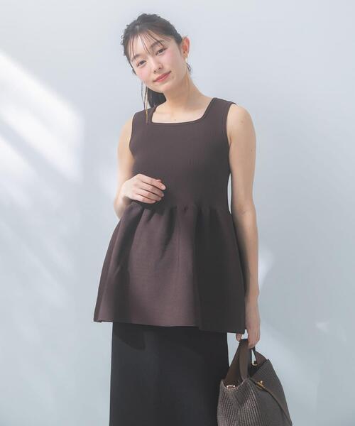 URBAN RESEARCH ROSSO WOMEN(アーバンリサーチ ロッソ)の「ウォッシャブルペプラムニットトップス(ニット/セーター・レディース・ピンク/ブラウン/ブラック・FREE)」の12枚目の写真