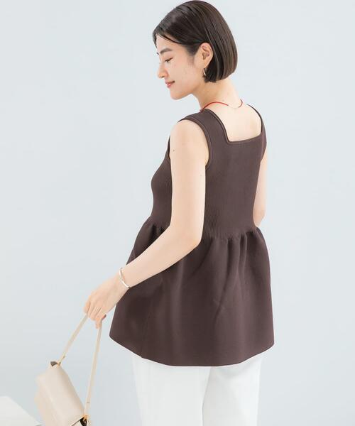 URBAN RESEARCH ROSSO WOMEN(アーバンリサーチ ロッソ)の「ウォッシャブルペプラムニットトップス(ニット/セーター・レディース・ピンク/ブラウン/ブラック・FREE)」の16枚目の写真