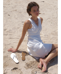 Forras lace midi dress (white)