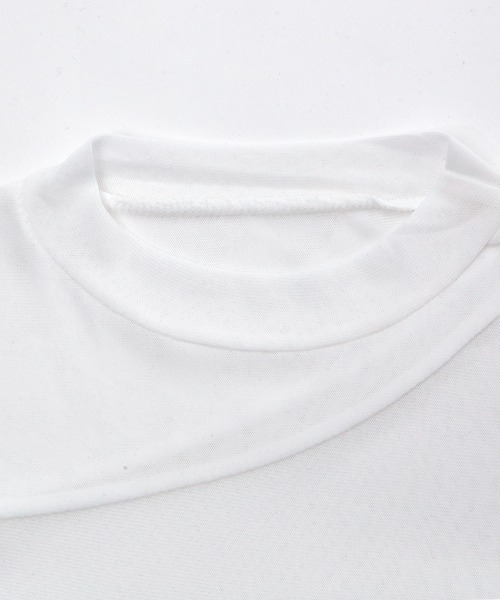 Rejoule（リジュール）の「アシンメトリー切り替えデザイン 半袖チュールシアートップス（Tシャツ/カットソー・レディース・ブラック/ホワイト・FREE）」の8枚目の写真
