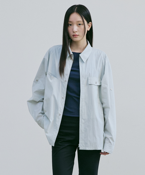 BER DE NOIR(ベールドノワール)の「エアフォールドシャツジャケット(ミント)(シャツ/ブラウス・レディース・その他・MEDIUM/LARGE)」の1枚目の写真