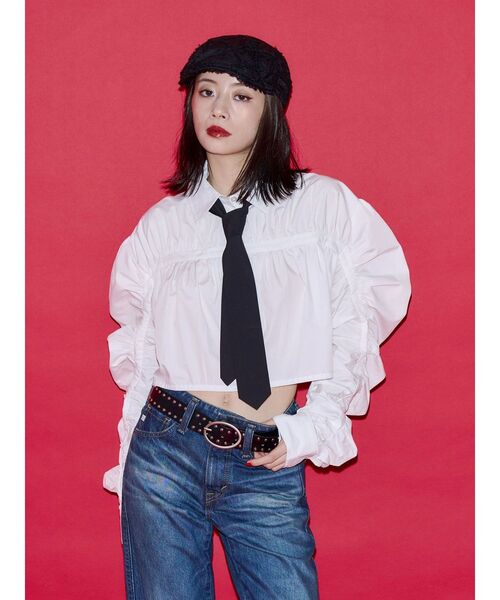 jouetie(ジュエティ)の「【SOMETHING×PosTokyo】Straight Loose Denim(デニムパンツ・レディース・ブルー/ブラック・SMALL/MEDIUM)」の10枚目の写真