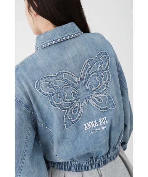 ANNA SUI（アナスイ）の「【LILY BROWN×ANNA SUI】スタッズデニムシャツブルゾン（シャツ/ブラウス・レディース・ライトブルー/ピンク/その他・FREE）」の4枚目の写真
