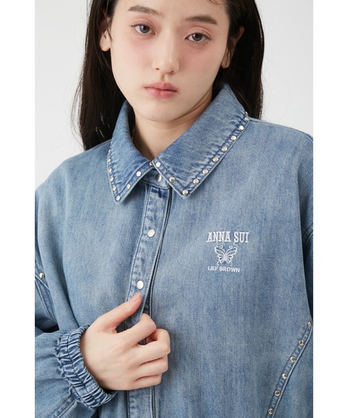 ANNA SUI（アナスイ）の「【LILY BROWN×ANNA SUI】スタッズデニムシャツブルゾン（シャツ/ブラウス・レディース・ライトブルー/ピンク/その他・FREE）」の15枚目の写真