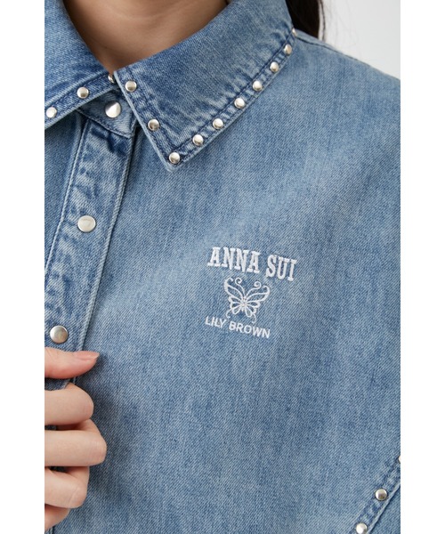 ANNA SUI（アナスイ）の「【LILY BROWN×ANNA SUI】スタッズデニムシャツブルゾン（シャツ/ブラウス・レディース・ライトブルー/ピンク/その他・FREE）」の14枚目の写真