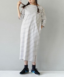 ほぼシミヘン加工 フレンチバスク ロングワンピース