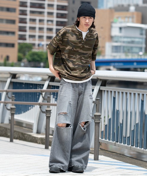 WEGO(ウィゴー)の「WEGO/【26年春夏新作】カモフラレイヤードスキッパーT(Tシャツ/カットソー・メンズ・その他1・LARGE/MEDIUM)」の13枚目の写真