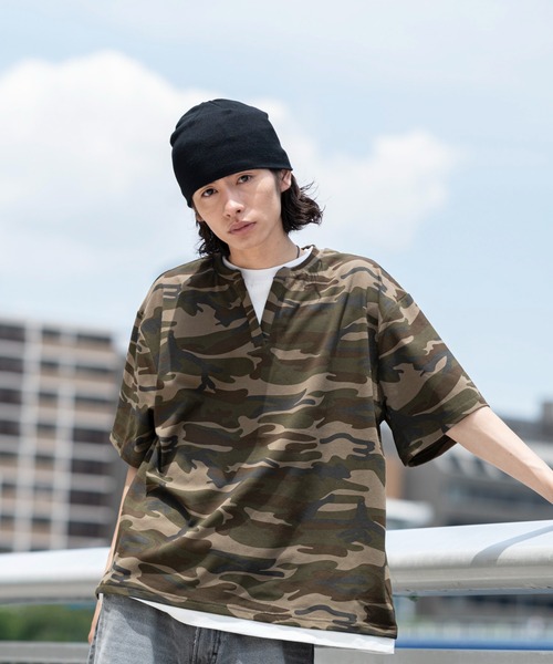 WEGO(ウィゴー)の「WEGO/【26年春夏新作】カモフラレイヤードスキッパーT(Tシャツ/カットソー・メンズ・その他1・LARGE/MEDIUM)」の8枚目の写真