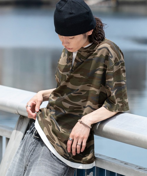 WEGO(ウィゴー)の「WEGO/【26年春夏新作】カモフラレイヤードスキッパーT(Tシャツ/カットソー・メンズ・その他1・LARGE/MEDIUM)」の10枚目の写真