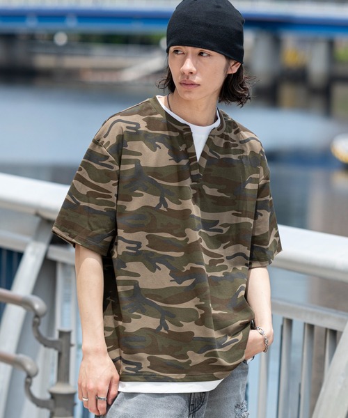 WEGO（ウィゴー）の「WEGO/カモフラレイヤードスキッパーT（Tシャツ/カットソー・メンズ・その他1・LARGE/MEDIUM）」の17枚目の写真