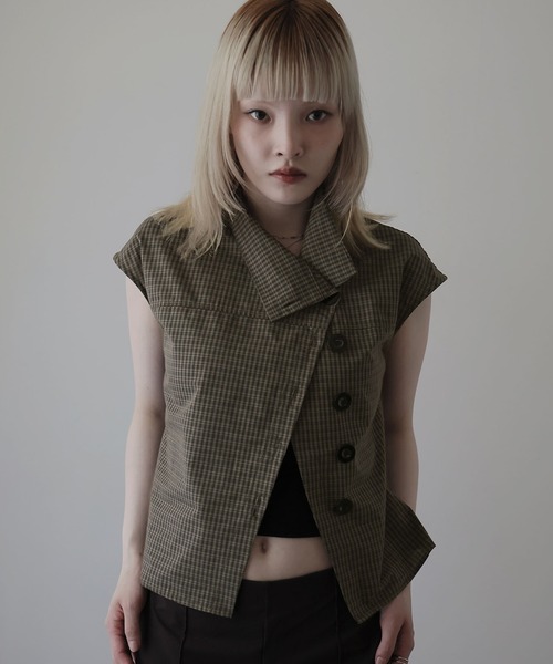 Ulysses(ユリシス)の「アシメボタンチェックブラウス(シャツ/ブラウス・レディース・チェック・M/S)」の21枚目の写真