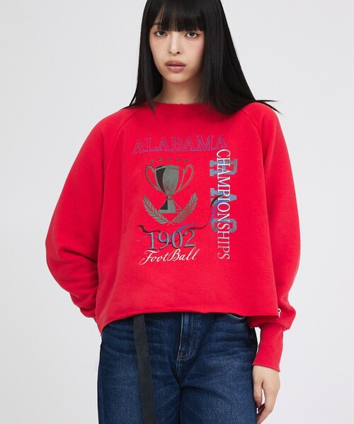 Russell Athletic(ラッセルアスレティック)の「【RUSSELL ATHLETIC/ラッセル アスレチック】トライブレンド裏起毛クルーネックスウェット/Tri-Blend Brushed Championship CN Sweat/スウェット(スウェット・レディース・ライトグレー/レッド/ブラウン・フリー)」の1枚目の写真