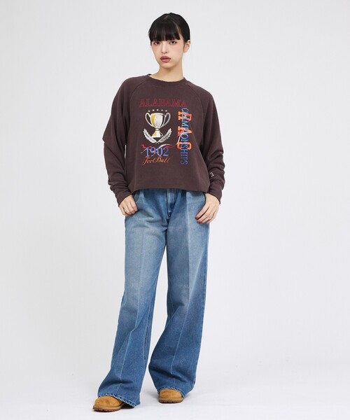 Russell Athletic(ラッセルアスレティック)の「【RUSSELL ATHLETIC/ラッセル アスレチック】トライブレンド裏起毛クルーネックスウェット/Tri-Blend Brushed Championship CN Sweat/スウェット(スウェット・レディース・ライトグレー/レッド/ブラウン・フリー)」の14枚目の写真