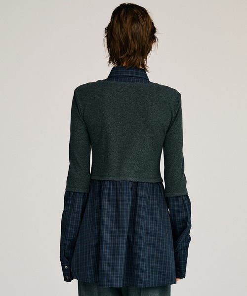 PRANK PROJECT(プランクプロジェクト)の「【2026Autumn Pre-Order】ドッキングシャツチュニック / Docking Shirt Tunic(シャツ/ブラウス・レディース・グレー/ブラック・FREE)」の16枚目の写真