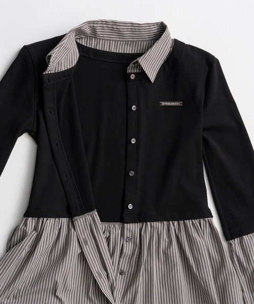 PRANK PROJECT(プランクプロジェクト)の「【2026Autumn Pre-Order】ドッキングシャツチュニック / Docking Shirt Tunic(シャツ/ブラウス・レディース・グレー/ブラック・FREE)」の3枚目の写真