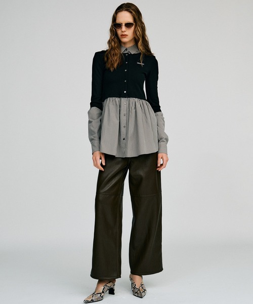 PRANK PROJECT(プランクプロジェクト)の「【2026Autumn Pre-Order】ドッキングシャツチュニック / Docking Shirt Tunic(シャツ/ブラウス・レディース・グレー/ブラック・FREE)」の10枚目の写真