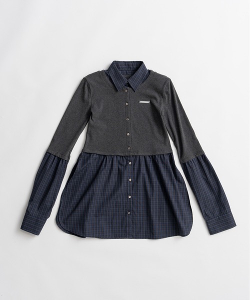 PRANK PROJECT(プランクプロジェクト)の「【2026Autumn Pre-Order】ドッキングシャツチュニック / Docking Shirt Tunic(シャツ/ブラウス・レディース・グレー/ブラック・FREE)」の18枚目の写真