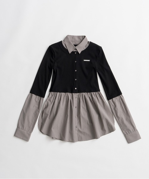 PRANK PROJECT(プランクプロジェクト)の「【2026Autumn Pre-Order】ドッキングシャツチュニック / Docking Shirt Tunic(シャツ/ブラウス・レディース・グレー/ブラック・FREE)」の19枚目の写真