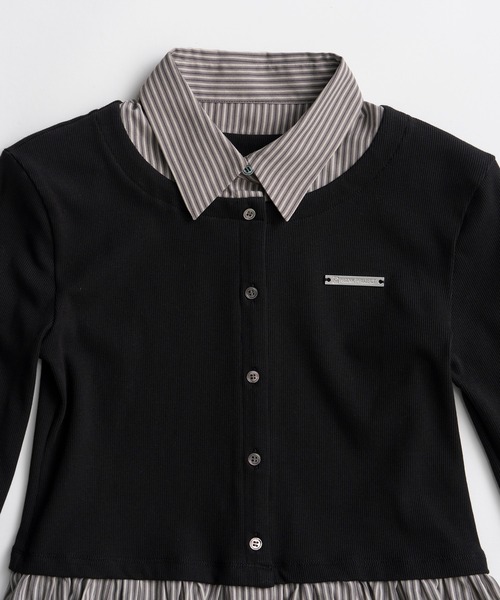 PRANK PROJECT(プランクプロジェクト)の「【2026Autumn Pre-Order】ドッキングシャツチュニック / Docking Shirt Tunic(シャツ/ブラウス・レディース・グレー/ブラック・FREE)」の4枚目の写真