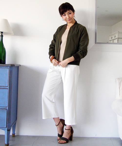 N.（N. Natural Beauty Basic）（エヌエヌナチュラルビューティーベーシック）の「MA-1ブルゾン（MA-1・レディース・カーキ/ネイビー・SMALL/MEDIUM）」の3枚目の写真