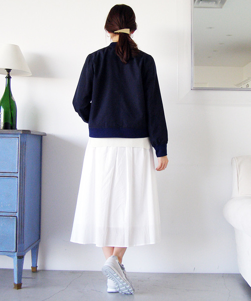 N.（N. Natural Beauty Basic）（エヌエヌナチュラルビューティーベーシック）の「MA-1ブルゾン（MA-1・レディース・カーキ/ネイビー・SMALL/MEDIUM）」の9枚目の写真