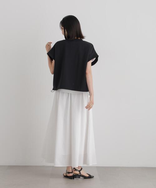 NANO universe(ナノユニバース)の「接触冷感ダンボールカットハーフジップトップス(セットアップ可)(Tシャツ/カットソー・レディース・ブラック/ブラウン/グレー・FREE)」の9枚目の写真