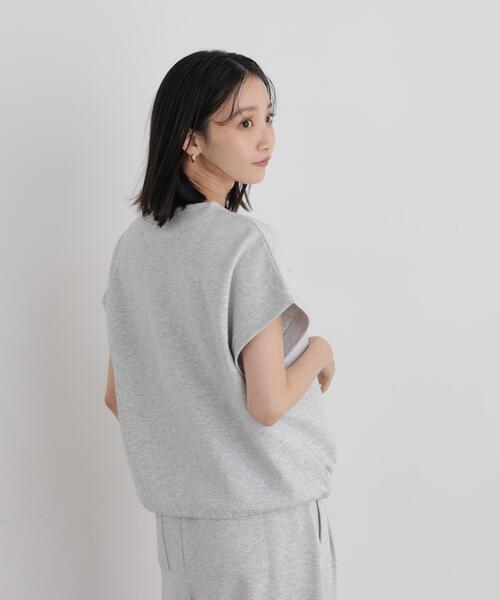 NANO universe(ナノユニバース)の「接触冷感ダンボールカットハーフジップトップス(セットアップ可)(Tシャツ/カットソー・レディース・ブラック/ブラウン/グレー・FREE)」の13枚目の写真