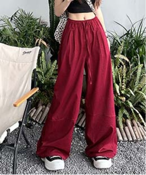 VENCEEXCHANGE(ヴァンスエクスチェンジ)の「ワイドカーブパンツ(その他パンツ・レディース・ブラック/ブラウン/レッド・M/L)」の8枚目の写真