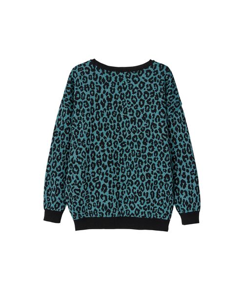 HYSTERIC GLAMOUR(ヒステリックグラマー)の「HG LEOPARD柄ジャカード プルオーバー(ニット/セーター・レディース・ブラック系その他/ブラウン系その他/ブルー系その他・FREE)」の4枚目の写真