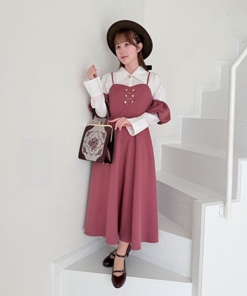 an another angelus(アンアナザーアンジェラス)の「ダイヤレリーフ刺繍がま口バッグ/fint フィント(ハンドバッグ・レディース・ボルドー/ネイビー・FREE)」の17枚目の写真