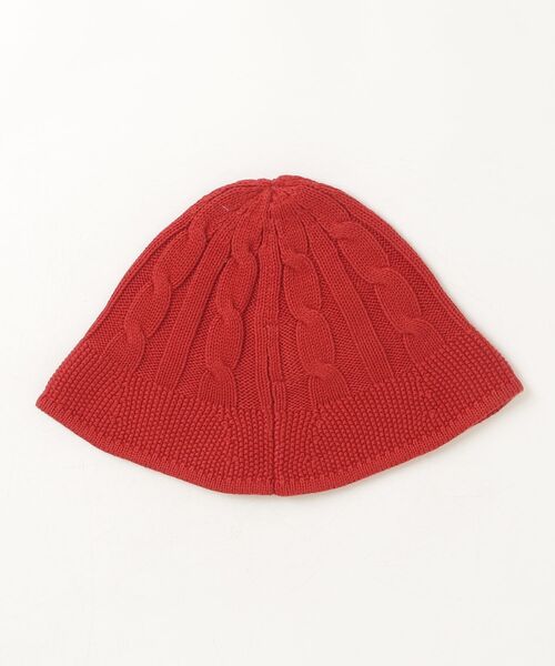 POLO RALPH LAUREN CHILDRENSWEAR(ポロ ラルフ ローレン チルドレンズウェア)の「ケーブルニット コットン バケット ハット(ハット・キッズ・レッド・S/M/L/XL)」の4枚目の写真