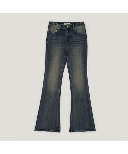 TWEE(トゥウィー)の「ニシャヴィンテージウォッシングブーツカットデニムパンツ(デニムパンツ・レディース・ブラック/スカイブルー/ライトブルー/ダークブラック/ダークブルー/ダークインディゴブルー・LARGE/MEDIUM/SMALL)」の3枚目の写真