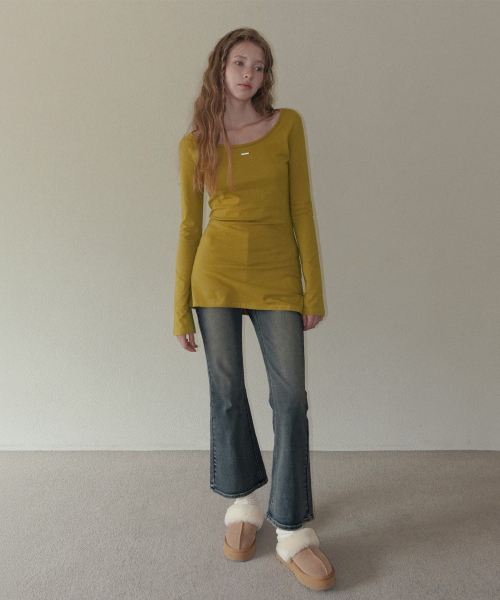 TWEE(トゥウィー)の「ニシャヴィンテージウォッシングブーツカットデニムパンツ(デニムパンツ・レディース・ブラック/スカイブルー/ライトブルー/ダークブラック/ダークブルー/ダークインディゴブルー・LARGE/MEDIUM/SMALL)」の15枚目の写真
