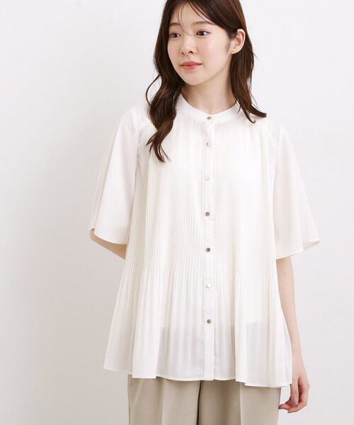 grove(グローブ)の「【体系カバー◎】大人フェミニン消しプリーツブラウス(シャツ/ブラウス・レディース・オフホワイト/ブラック/ブラック系1・01/02/03/04/05)」の15枚目の写真