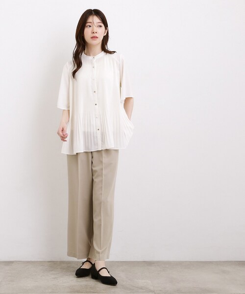 grove(グローブ)の「【体系カバー◎】大人フェミニン消しプリーツブラウス(シャツ/ブラウス・レディース・オフホワイト/ブラック/ブラック系1・01/02/03/04/05)」の16枚目の写真