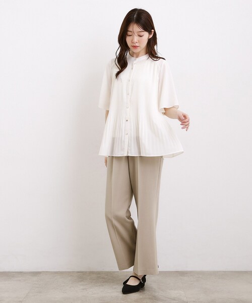 grove(グローブ)の「【体系カバー◎】大人フェミニン消しプリーツブラウス(シャツ/ブラウス・レディース・オフホワイト/ブラック/ブラック系1・01/02/03/04/05)」の17枚目の写真