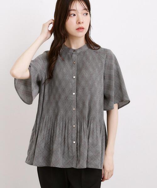 grove(グローブ)の「【体系カバー◎】大人フェミニン消しプリーツブラウス(シャツ/ブラウス・レディース・オフホワイト/ブラック/ブラック系1・01/02/03/04/05)」の5枚目の写真