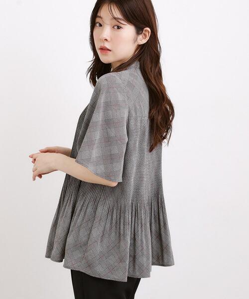 grove(グローブ)の「【体系カバー◎】大人フェミニン消しプリーツブラウス(シャツ/ブラウス・レディース・オフホワイト/ブラック/ブラック系1・01/02/03/04/05)」の6枚目の写真