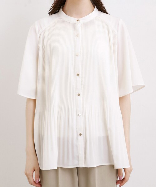 grove(グローブ)の「【体系カバー◎】大人フェミニン消しプリーツブラウス(シャツ/ブラウス・レディース・オフホワイト/ブラック/ブラック系1・01/02/03/04/05)」の9枚目の写真