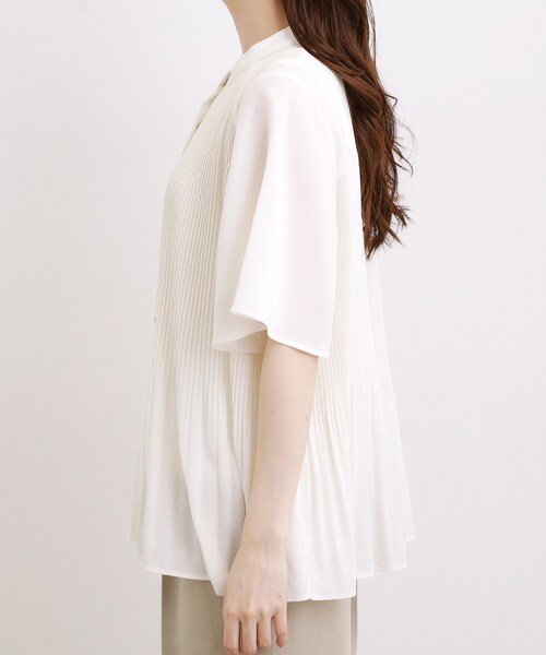 grove(グローブ)の「【体系カバー◎】大人フェミニン消しプリーツブラウス(シャツ/ブラウス・レディース・オフホワイト/ブラック/ブラック系1・01/02/03/04/05)」の10枚目の写真