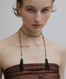 Ameri（アメリ）の「BEADS FRINGE MOTIF NECKLACE（ネックレス）」