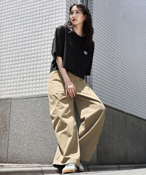 BEN DAVIS(ベンデイビス)の「《BEN DAVIS》LADIES WIDE CHINO PANTS/ベンデイビス レディース ワイドチノパン(チノパンツ・レディース・ブラック/ベージュ/ブラウン/オリーブ・SMALL/MEDIUM)」の1枚目の写真