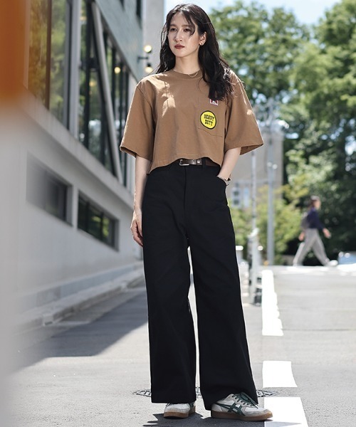 BEN DAVIS(ベンデイビス)の「《BEN DAVIS》LADIES WIDE CHINO PANTS/ベンデイビス レディース ワイドチノパン(チノパンツ・レディース・ブラック/ベージュ/ブラウン/オリーブ・SMALL/MEDIUM)」の2枚目の写真