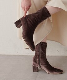 natural couture | ベロアショートブーツ(ブーツ)