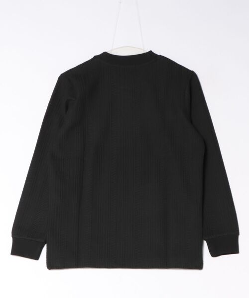TAKA-Q(タカキュー)の「*Tシャツ メンズ 長袖 ストレッチ スロープネック 幾何学 ジオメトリック ジャガード(Tシャツ/カットソー・メンズ・ホワイト/ブラック・LARGE/MEDIUM/S/X-LARGE)」の3枚目の写真