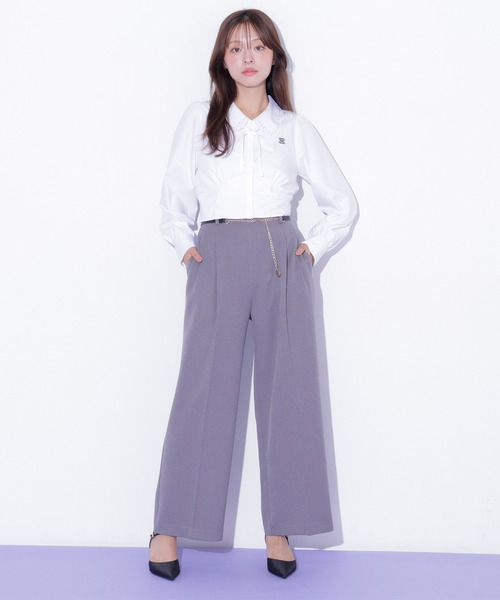 JILL by JILL STUART(ジルバイジルスチュアート)の「スカラップ襟ブラウス(シャツ/ブラウス・レディース・ベージュ系その他/ホワイト・FREE)」の4枚目の写真