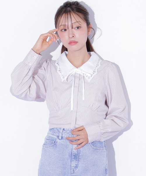 JILL by JILL STUART(ジルバイジルスチュアート)の「スカラップ襟ブラウス(シャツ/ブラウス・レディース・ベージュ系その他/ホワイト・FREE)」の18枚目の写真
