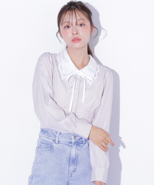 JILL by JILL STUART(ジルバイジルスチュアート)の「スカラップ襟ブラウス(シャツ/ブラウス・レディース・ベージュ系その他/ホワイト・FREE)」の16枚目の写真